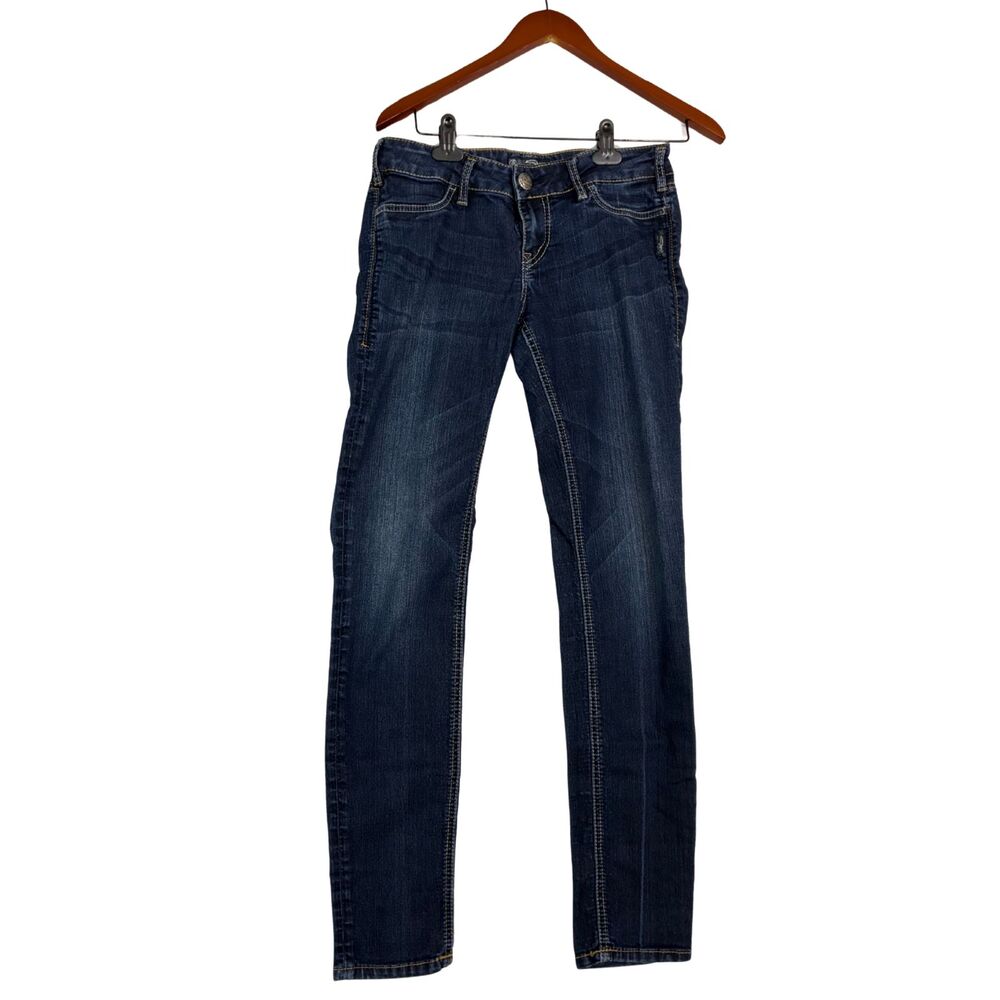 Silver Jeans Co Suki Jegging Womens W25 L31 Dark Wash Skinny Stretch Denim Jeans